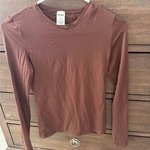 PINK Victoria's Secret Long Sleeve Top - Warm Brown